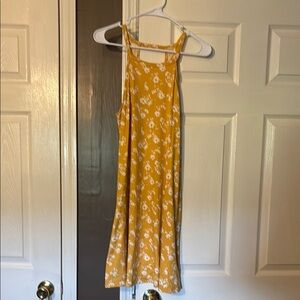 Yellow Floral Sleeveless Dress